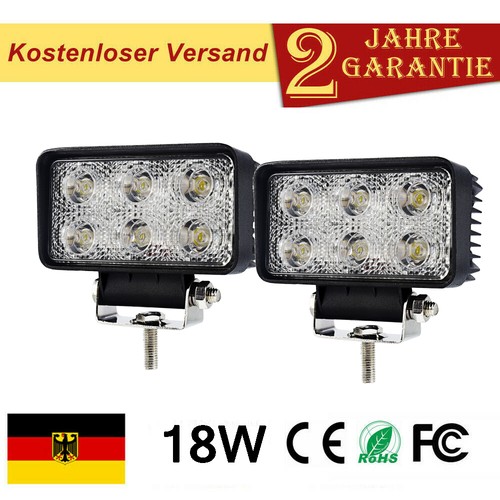 18w led arbeitsscheinwerfer - 2x,